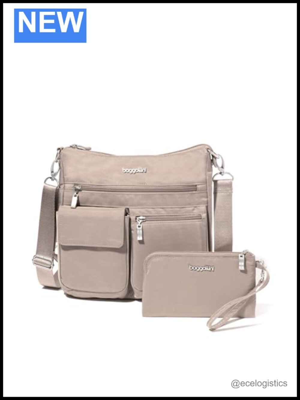 Nylon Crossbody Bag with RFID Blocking, Adjustable Strap, Lightweight